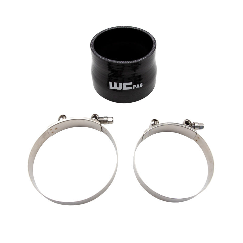 Wehrli 3.5in x 4in ID Straight Reducer x 3in Long Silicone Boot &amp; Clamp Kit