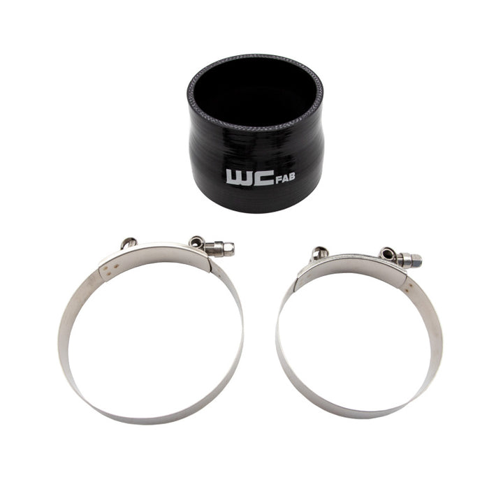 Wehrli 3.5in x 4in ID Straight Reducer x 3in Long Silicone Boot &amp; Clamp Kit