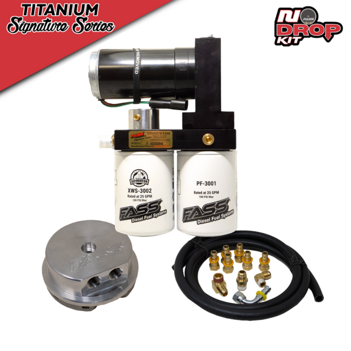 FASS 00-05 Ford Powerstroke F250/F350 (Excursion 6.0 and 7.3L) 140gph No Drop Titanium Fuel System