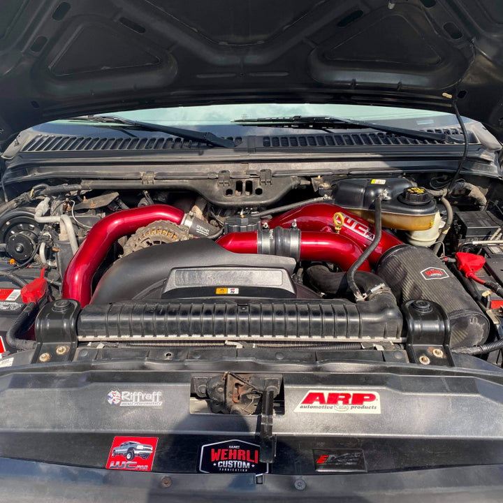 Wehrli 03-07 Ford Power Stroke 6.0L 4in Intake Kit - Candy Red